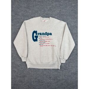 Vintage Jerzees Grandpa Graphic Crewneck Sweatshirt‎ XL USA Made 1992
